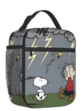 New Snoopy & Linus Stormy Weather Lunch Bag/Bento Box, For Work or School
